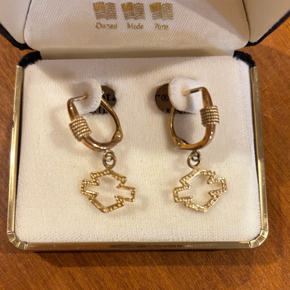 Harley Davidson dangle Drop Earrings